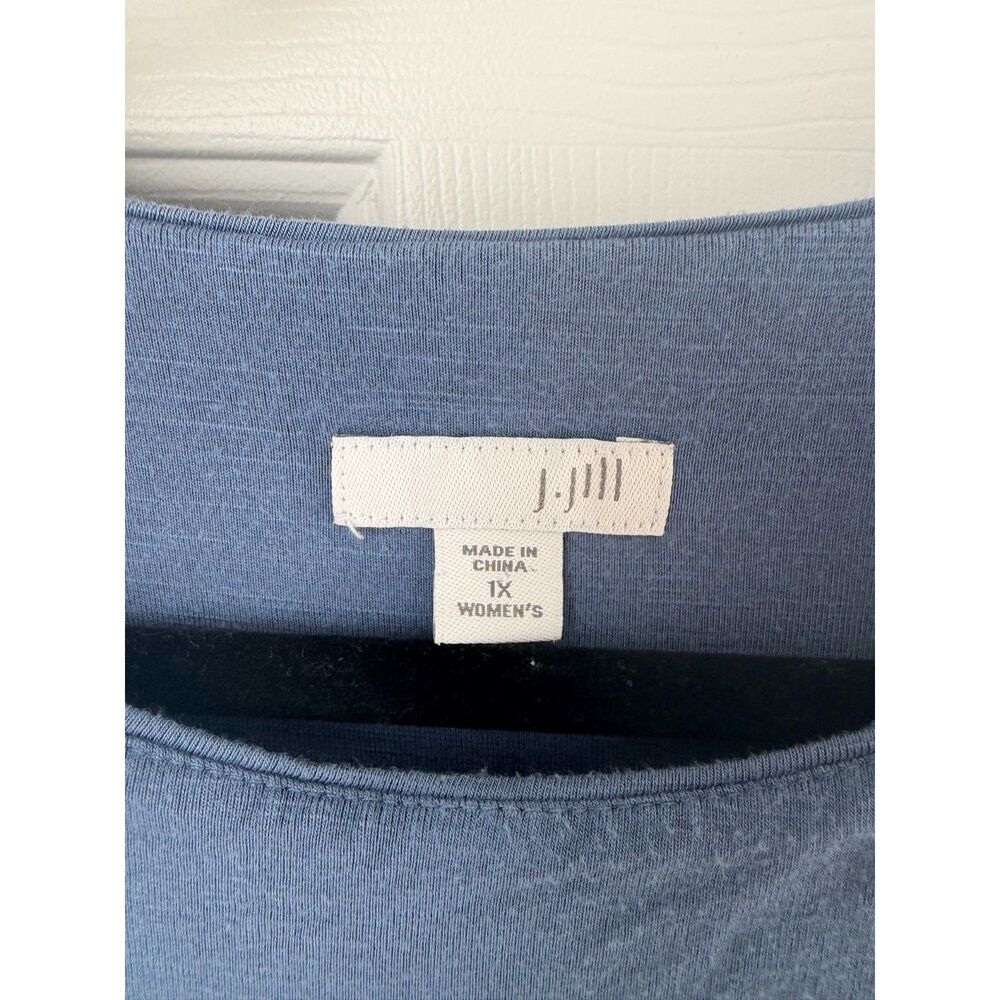 J. Jill Blue Sleeveless Jersey Stretch Maxi Dress Size XL - Picture 2 of 3
